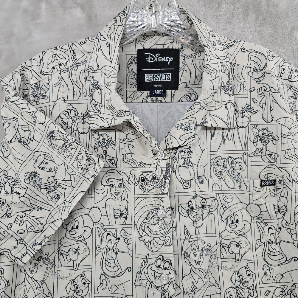 RSVLTS Disney 100 Draw To Life Sketch Shirt Womens Large Kunuflex